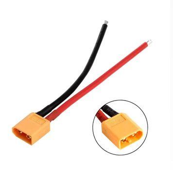 Xt60h- m із силіконовими дротами awg12 9см кінці залужені XT60H- M AWG12 фото