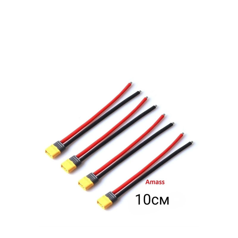 XT60 H-M із силіконовими дротами AWG12  10см кінці залужені male