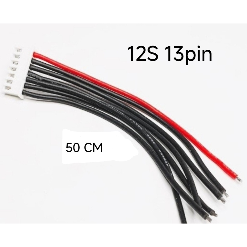 JST-XH 12S Балансир 50см з кабелем 22 AWG силікон JST-XH 12S Балансир 50см з кабелем 22 AWG силікон