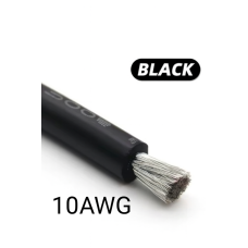 Кабель дріт 10 AWG чорний 1 метр