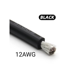 Кабель дріт 12 AWG чорний 1 метр