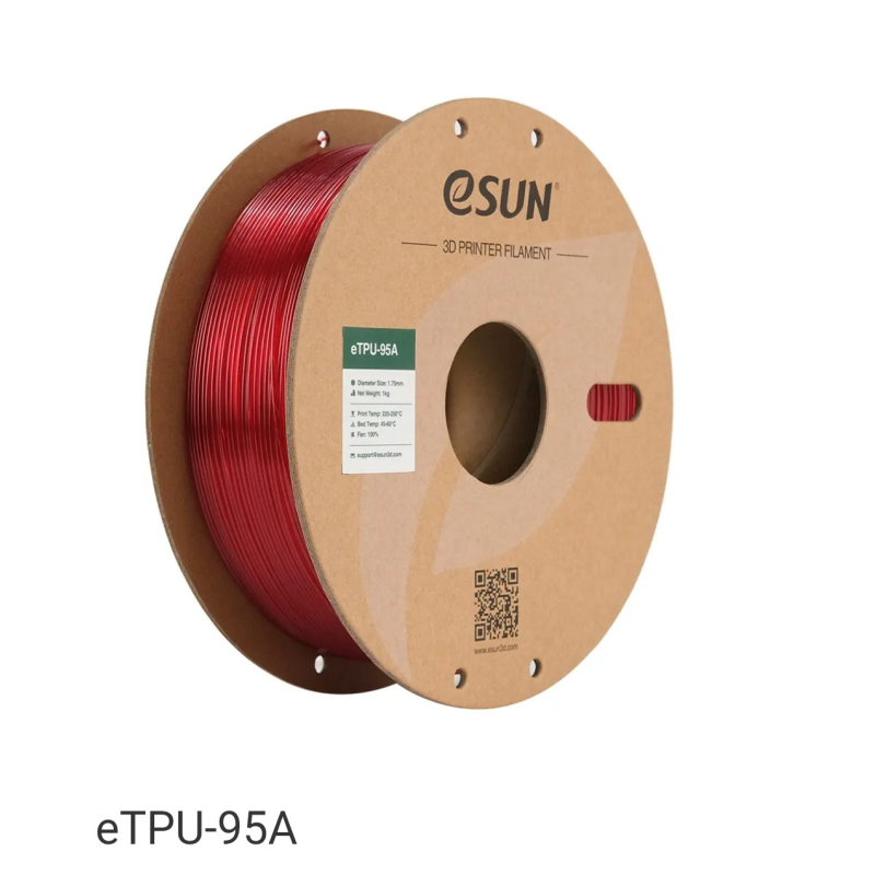 Гнучка 3D-нитка eSUN eTPU-95A 1,75 мм 1 кг Червоний