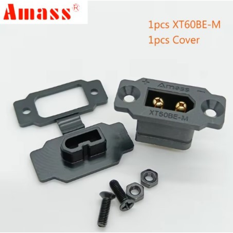 XT60BE-M роз“єм конектор чорний Amass+Cover XT60BE-M роз“єм конектор чорний Amass+Cover